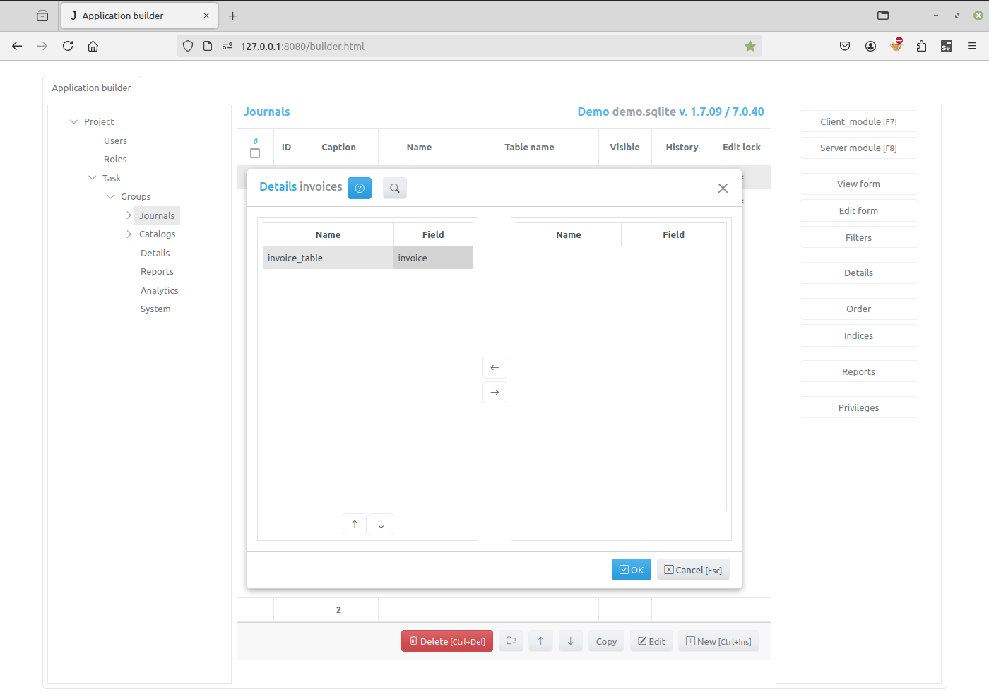 Details Dialog