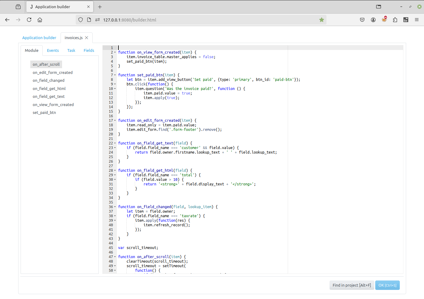 code editor