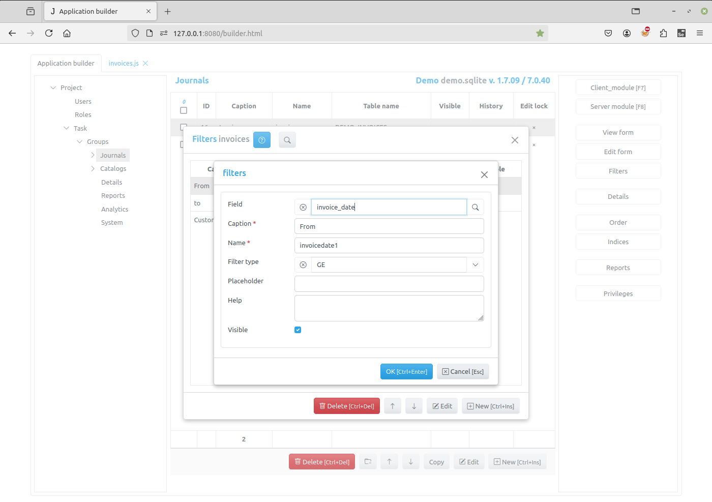 Filter Editor