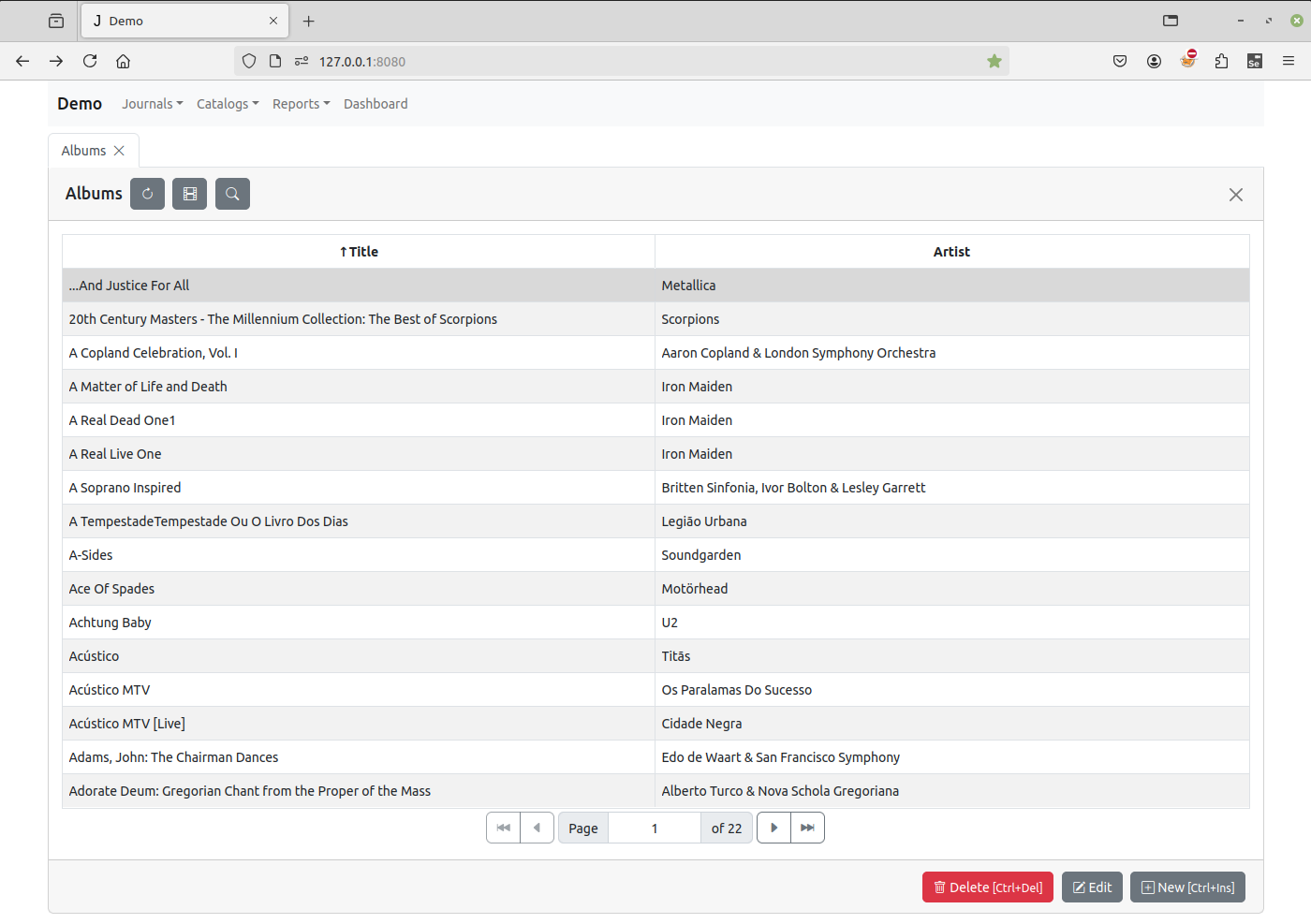 Catalogs view form template